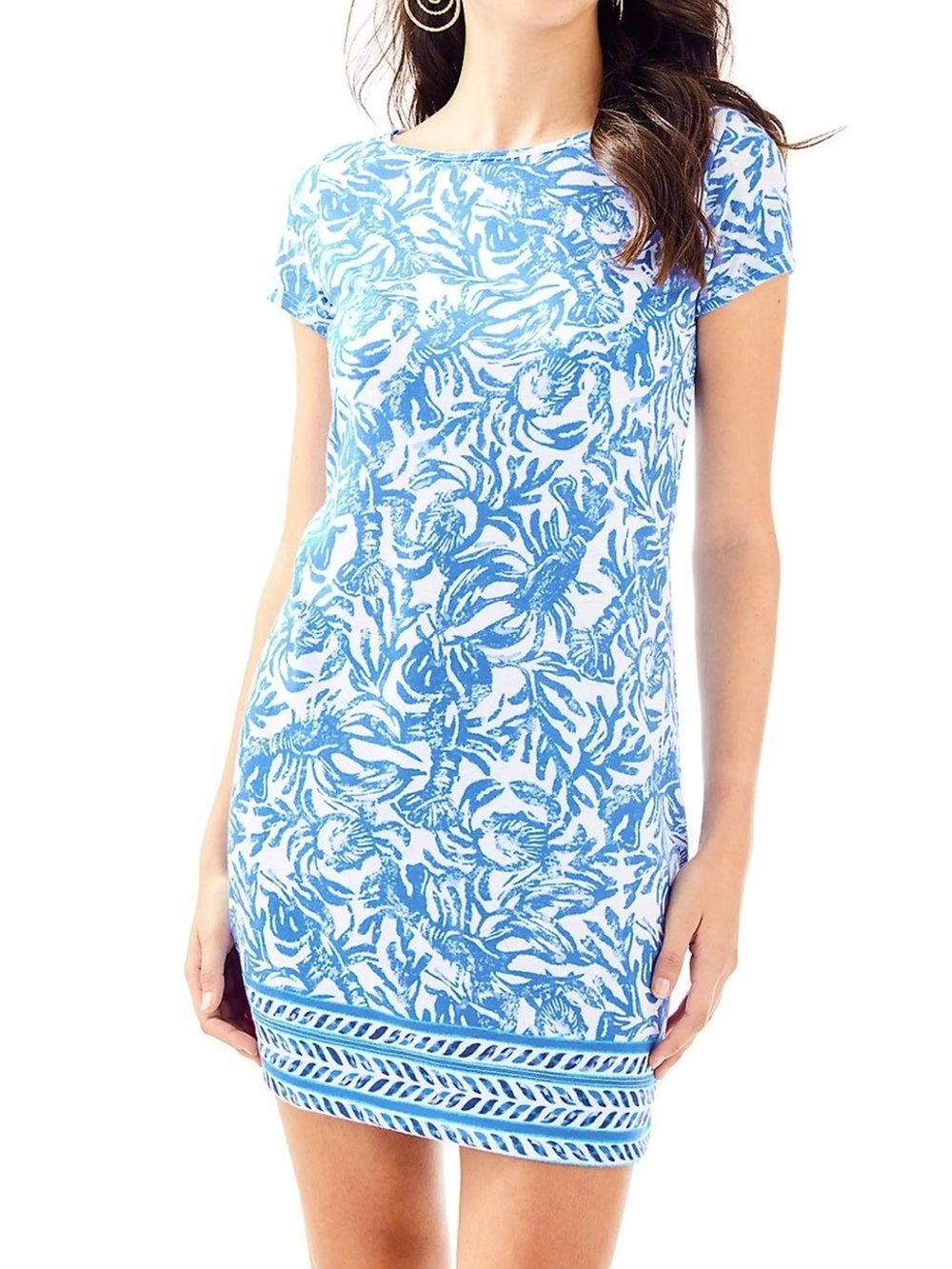 Lilly Pulitzer Marlowe On A Roll Blue and White Floral Mini Dress XXS